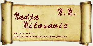 Nadja Milosavić vizit kartica